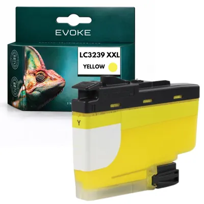 Produktbild von Evoke-Tintenpatrone, kompatibel mit dem Brother-Drucker LC-3239 LC3239XXL, gelb, 50 ml, 5.000 Seiten, kompatibel mit MFC-J5945DW, J6945DW, HL-J6000DW und J6100DW