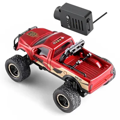 Produktbild von WLtoys 6407-C 1:64 FPV RC Auto mit WLAN-Kamera, VR-App, Gyro, LED, Tempomat, RWD, Proportionalsteuerung, Rot