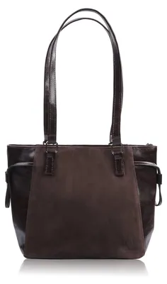 Produktbild von Damen Umhängetasche Leder klassisch braun Wildleder Shopper Tasche Paolo Peruzzi Z-58-BRZM