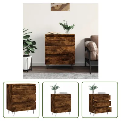 Produktbild von The Living Store Sideboard Räuchereiche 60x35x70 cm Holzwerkstoff