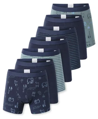 Productafbeelding van Schiesser jongens boxershorts, 7-delige set - 95/5 katoen - maten 92 tot 140