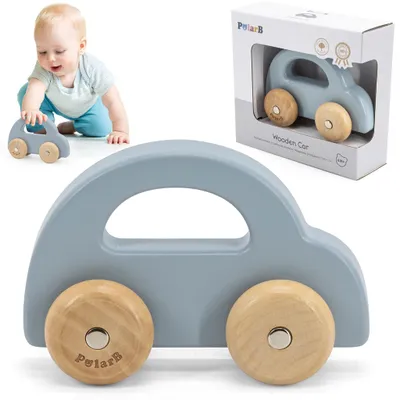Produktbild von PolarB Wooden Car, 0,5 Jahr(e), Holz, Blau