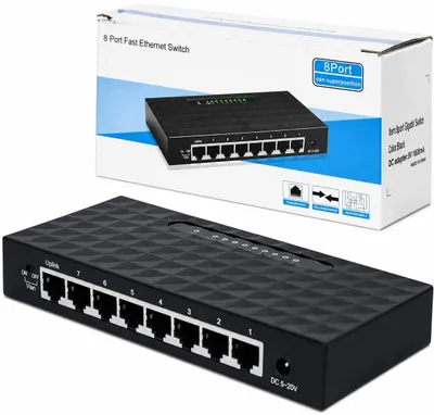 Obrázok produktu pre Prepínač, 8 portový, LAN, Ethernet, RJ45, 8xRJ45, 1000 Mb/s