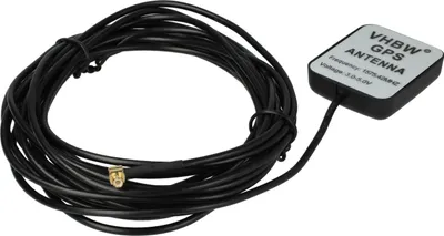 Produktbild von vhbw GPS Antenne für Navi mit MCX-Anschluss - Magnetfuß, 5 m, Schwarz
