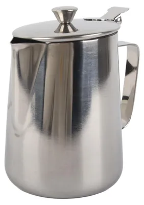 Milchaufschäumkännchen Edelstahl 1000 ml mit Deckel