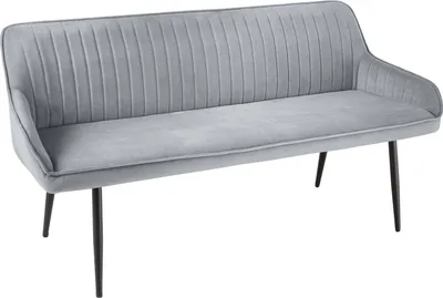 Produktbild von Bank TURIN 160cm Samt silbergrau