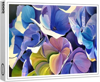 Image de puzzle premium raxxa "Hortensias bleus", 1000 pièces