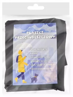 Zdjęcie produktu dla Płaszcz przeciwdeszczowy czarny