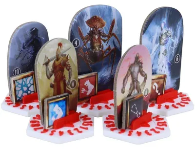 Immagine prodotto di Set da 5 basi per i quadranti per Gloomhaven, Frosthaven e Le Zampe del Leone