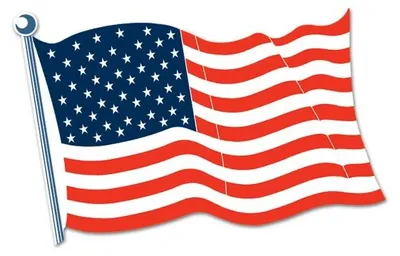 Produktbild von Beistle USA Flagge aus Pappe, 45 cm, beidseitig bedruckt