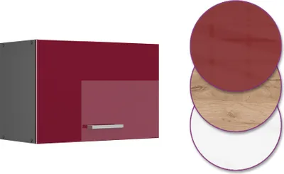 Obrázek produktu pro Věšák na stěnu Vicco R-Line Červená vysoký lesk 60 cm Plochý, Model 34928