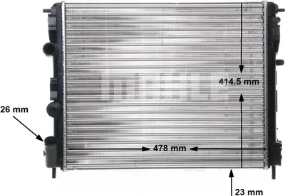 Produktbild von MAHLE CR 36 000S Kühler Wasserkühler Motorkühler für RENAULT CLIO II (BB0/1/2, CB0/1/2) KANGOO (KC0/1) KANGOO Express (FC0/1) für DACIA LOGAN MCV (KS)