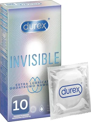 Immagine prodotto di 10 pezzi Durex Invisible Condoms Extra Thin Extra Lubrificante per sesso intenso