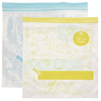Obrázek produktu pro Sáčky Ziplock pro skladování potravin Fóliové sáčky 20 x 1,2 l + 20 x 2,5 l