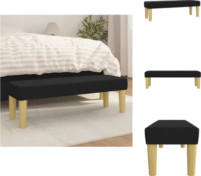 Obrázek produktu pro vidaXL Lavice černá 100x30x30 cm látka - Lavice