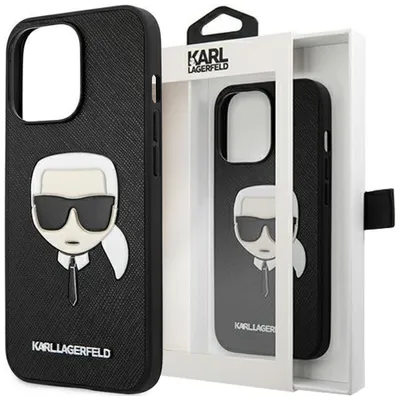 Produktbild von Karl Lagerfeld iPhone 13 Pro Hardcase Backcover - Karl's head - Black