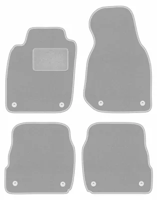 Image de Tapis de sol en moquette pour Audi A6 C5 1997-2005 (break/berline/Quattro) – jeu 4 pièces, gris, sur mesure – Wielganizator OSLO