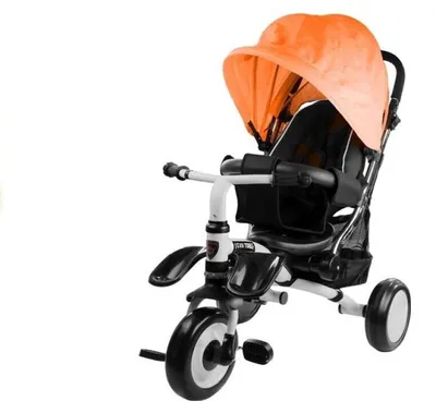 Immagine prodotto di Triciclo PRO400 Arancione Funzione reclinabile Manubrio Ruote in schiuma Triciclo per bambini