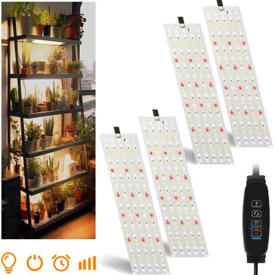 Zdjęcie produktu dla 4x 30cm Panelowa Lampa Roślinna 270 Led Full Spectrum Grow Light 20W Światło słoneczne Roślina Lampa Roślinna Szklarnia Uprawa Roślin Warzywnych Kwitnących