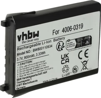 Produktbild von vhbw Akku kompatibel mit Unitech PT630D, HT630, PT630, HT650, PT650 Barcodescanner POS (900 mAh, 3,7 V, Li-Ion)