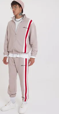 Produktbild von Ossy Homer Jacobsson Stripe Set Baumwolle Jogginganzug Jogger für Herren XL Beige