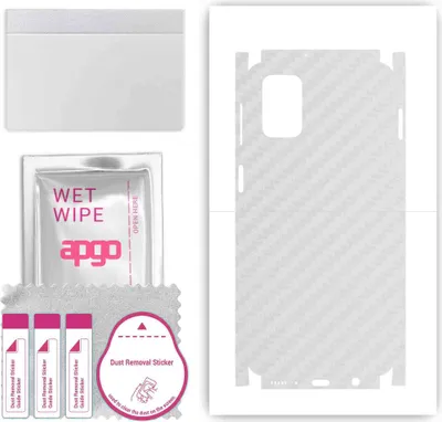 Produktbild von apgo Rückseite + Seiten Schutzfolie, Skin, kompatibel mit Samsung Galaxy M31s, Hinten Displayschutzfolie aus Vinylfolie, kratzfest, einfache Montage - Transparenter Kohlenstoff
