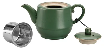 Image de Théière en céramique, 473 ml, avec infuseur, couleur verte