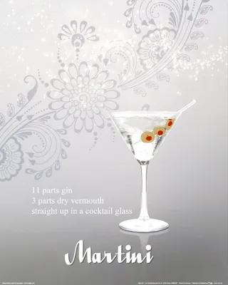 Zdjęcie produktu dla Obraz z nadrukiem koktajli - Martini (50 x 40 cm)