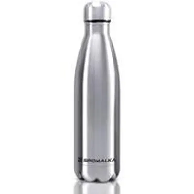 Produktbild von Isolierter, wasserdichter, doppelwandiger, silberfarbener, 500 ml, leckfreier, doppelwandiger, wasserdichter, Thermoflaschenhalter