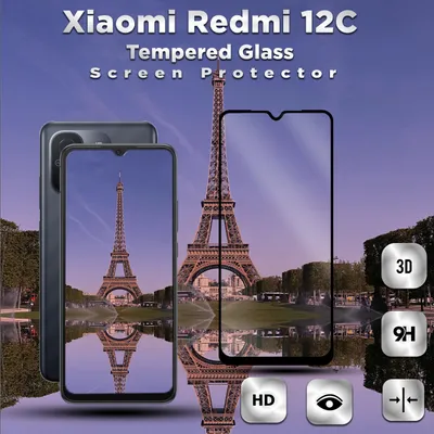 Obrázek produktu pro 1-balení Xiaomi Redmi 12C Ochranné sklo na displej - Tvrzené sklo 9H - Super kvalita 3D