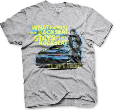 Obrázek produktu pro Knight Rider - Tričko Backseat - velké - Heather-Grey