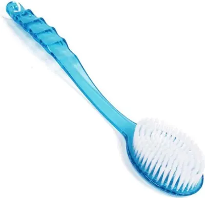 Produktbild von Blaue Bürste mit langem Griff für Massage, Reiben, Rücken, Dusche, Bad, Waschhilfe