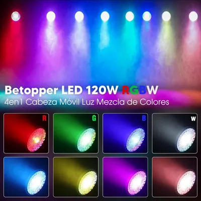 Zdjęcie produktu dla 120W RGBW ruchoma głowica LED – światło dyskotekowe – oświetlenie DJ-skie – energooszczędne i elastyczne