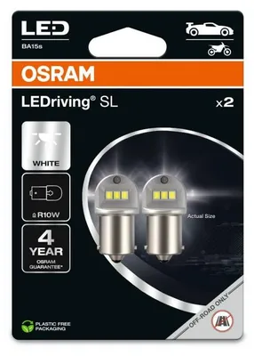 Image de 2 Ampoules LAMPE LED BLANC LEDriving SL R10W White 6000K ECO PACKAGING Osram 5008DWP-2BL