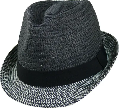 Produktbild von Herren Trilbyhut aus Strohimitat, Marine, reißfest, wasserunempfindlich, 2,5 cm Rand