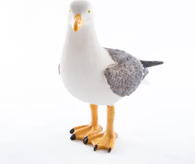 Produktbild von Möwe Figur Attrappe aus Polyresin für Innen- & Außenbereich, 23,5cm H, 27cm T, 10cm B