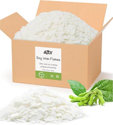 Obrázek produktu pro Sójový vosk ve formě vloček, určený pro výrobu svíček, 4 kg, 100% přírodní, pěstovaný ekologicky