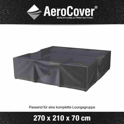 Produktbild von AeroCover Lounge-Set-Hülle rechteckig 270x210xH70cm, Patio furniture set cover, Grau, Polyester, 1 Stück(e), 2,1 m, 2,7 m