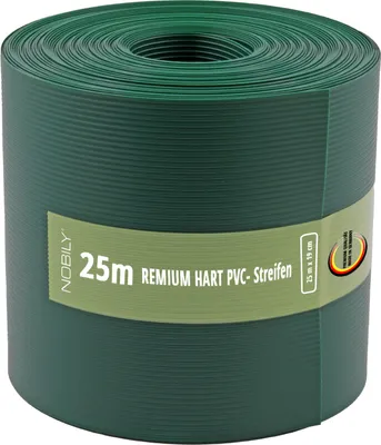 Produktbild von Rolle Zaunsichtschutzstreifen | Farbe = Moosgrün | aus Polypropylen | ca. 25m Länge x Höhe 190mm | Zaun Sichtschutzstreifen Fachhandelsware für Doppelstabmattenzaun | keine Folie