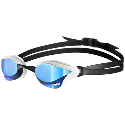 Obrázek produktu pro Arena Cobra Core Swipe Mirror, Pánské, Jedna velikost, Bílá, Termoplastická guma, Modrá, Polykarbonát