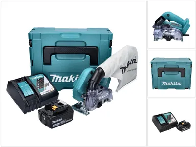 Image de Makita DCC 500 RT Scie circulaire diamant sans fil 18 V - 125 mm - Brushless + 1x Batterie 5,0 Ah + Chargeur + Makpac