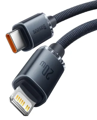 Zdjęcie produktu dla Kabel Baseus Crystal Shine USB-C - Lightning 2,0 m 20W czarny