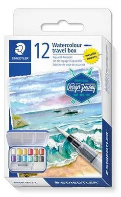 Obrázok produktu pre STAEDTLER 888M M12-C STAEDTLER Metalická akvarelová farba, kovové puzdro s 12 baleniami