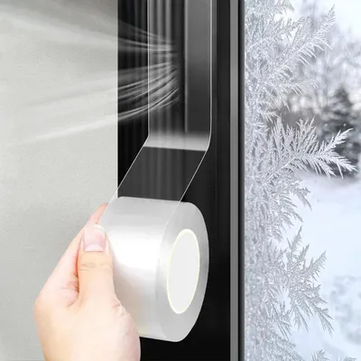 Obrázok produktu pre Samolepiaca tesniaca páska, dvere a okná, 7 cm x 10 m, priehľadná