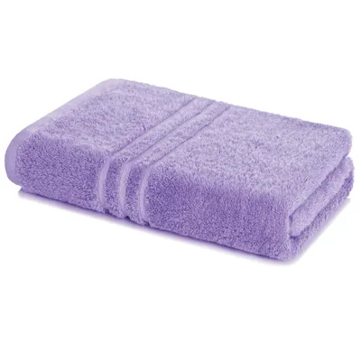 Produktbild von Lavea® Badetuch 100x150 cm aus 100% Baumwolle – Großes Duschtuch, saugstark, weich und hautfreundlich, Frottierserie Elena, waschbar - Lavendel