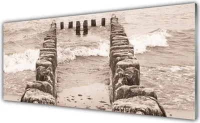 Produktbild von Glasbilder 125x50 Wandbild Druck auf Glas Meer Strand Architektur