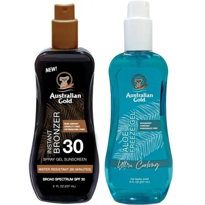 Obrázok produktu pre Australian Gold Żel W Sprayu Z Bronzerem SPF30 + Aloe Freeze Gel