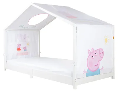 Produktbild von roba Bezug für Montessori Hausbetten 90 x 200 cm im Peppa Pig Design - Passendes Zubehör zum Umbau in Himmelbett