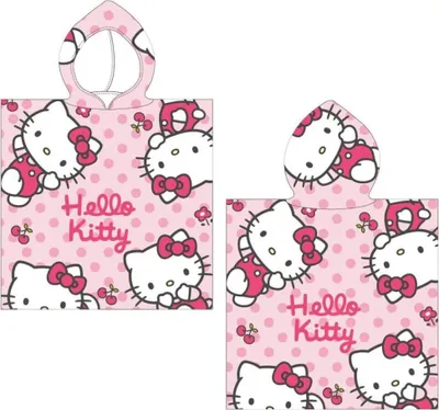 Produktbild von Hello Kitty Mikrofaser Poncho Strandtuch