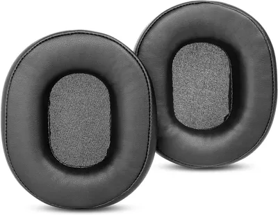Image de Coussinets de remplacement pour oreillettes - Coussinets pour casque - Écoute confortable - Mousse à mémoire de forme respirante - 1621 x 126 cm - Noir